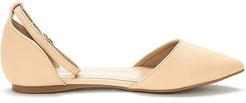 Vista 2 de DREAM PAIRS - Zapados D'Orsay en punta o puntiagudos, casuales, sin estampados, estilo ballet, cómodos, suaves y antideslizantes, para mujer