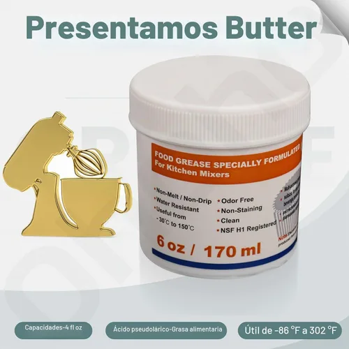 Vista 3 de Grasa de grado alimenticio de 6 onzas para batidora de pie Kitchenaid, mantiene el rendimiento de tu máquina y prolonga la vida útil