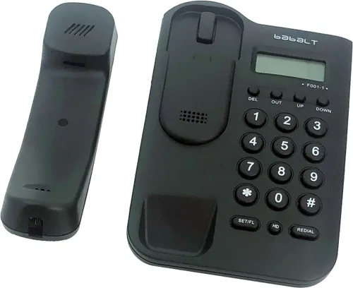 Vista 4 de Teléfono básico con cable, TelPal FSK/DTMF Teléfono de identificación de llamadas simple con pantalla LCD para mostrar el número de llamada Negro