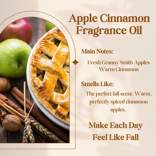 Vista 2 de Aceite aromático de manzana y canela, mezcla navideña 100% puro y natural, orgánico, sin diluir para aromaterapia y difusores (0.33 oz - 32.8 ft)