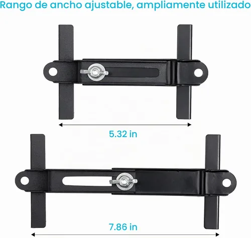 Vista 3 de Soporte de batería ajustable premium para bandeja, barra transversal de batería ajustable universal con perno en J, apto para coche SUV, buen