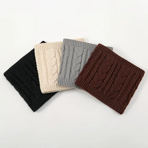 Vista 7 de Bufanda y sombrero infinito para invierno, calentador de cuello de doble capa, forro polar, bufandas circulares