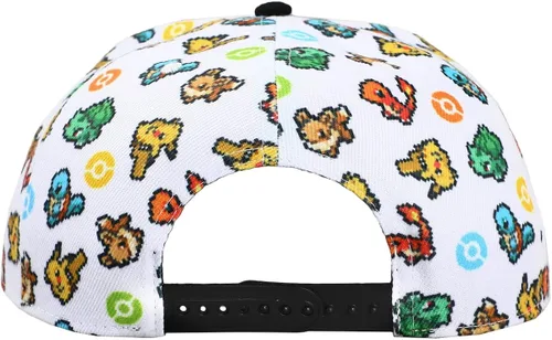 Vista 4 de Pokemon Starters - Sombrero blanco Snapback, Blanco