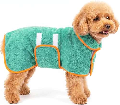 Vista 60 de Bienbee Albornoz para perro, súper absorbente para perros pequeños a Negro