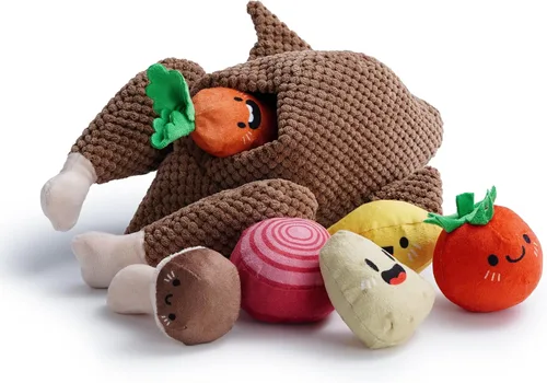 Vista 11 de Nocciola Hide and Seek - Juguetes de Navidad para perros de Papá Noel: 9 paquetes de regalos de vacaciones divertidos rellenos chirriantes arrugados