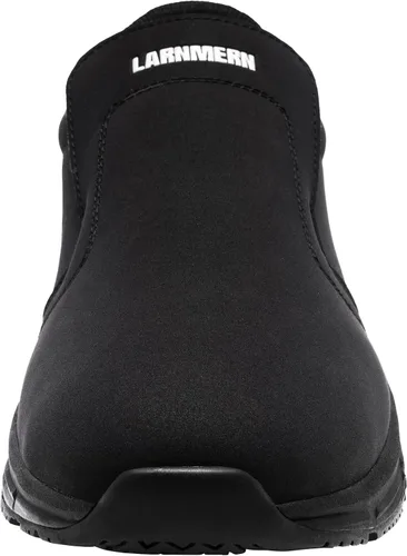 Vista 3 de LARN SAFETY Zapatos de trabajo para hombre, antideslizantes, impermeables, para cocina, chef, servicio de alimentos, restaurante, hospital