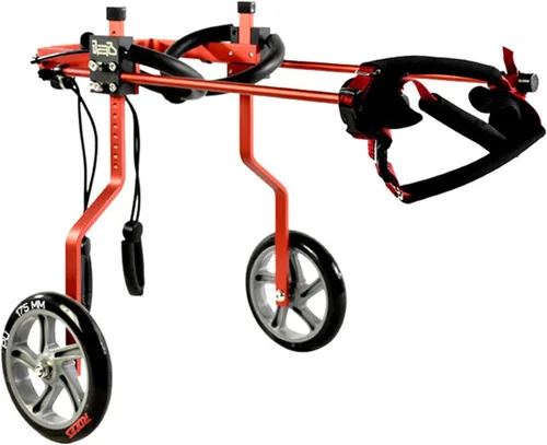 Vista 7 de Silla de ruedas para perros con patas traseras discapacitadas, silla de ruedas ajustable y de apoyo para patas traseras, cómodas sillas de ruedas