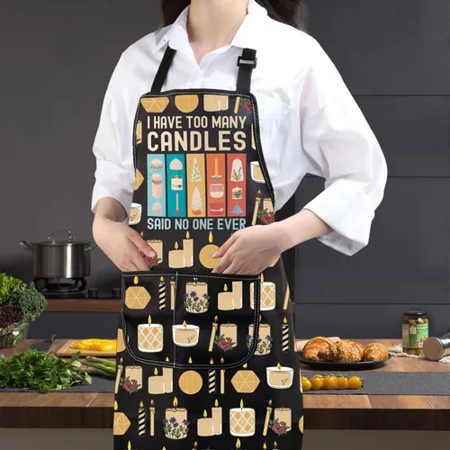 Vista 6 de JXGZSO Delantal de cocina para velas, regalos para amantes de las velas, regalo para velas, delantal de trabajo, vela, regalo para artesanos