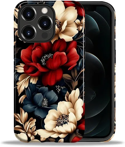 Vista 130 de ZHEGAILIAN Funda para iPhone 11, carcasa dura a prueba de golpes + silicona suave 2 en 1 híbrida, parachoques a prueba de caídas - Vidrio manchado