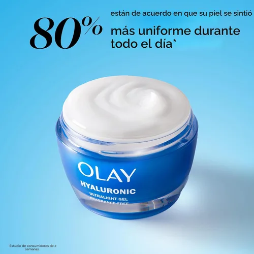 Vista 8 de Olay - Hidratante facial con ácido hialurónico, hidratación instantánea para mujeres, sin fragancia - solución para piel seca, resplandeciente