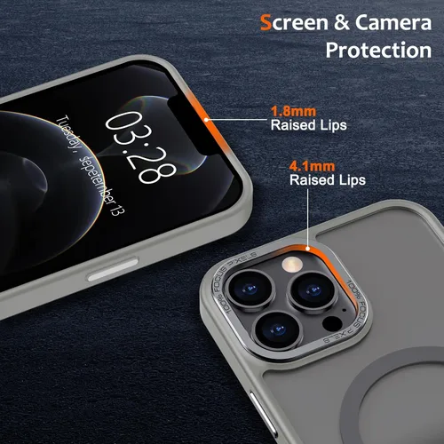 Vista 997 de Anuck - Funda magnética para iPhone 11 compatible con MagSafe, carcasa trasera mate translúcida dura, borde de TPU, delgada, resistente a impactos