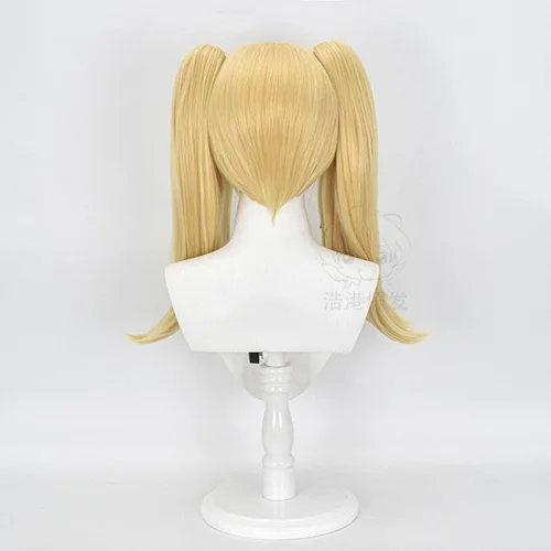 Vista 5 de SYIBOO Anime Kakegurui Meari Saotome Cosplay Long Yellow Wigs with Hair Band Silk Ribbon Heat-resistant Fiber Hair + Wig Cap Party