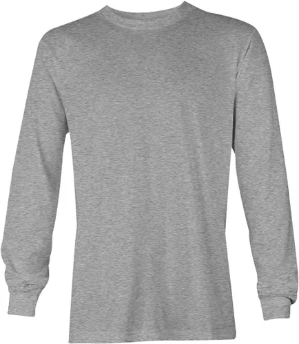 Vista 2 de Camisa de manga larga unisex con bandera negra desgastada de Estados Unidos Gris claro - Impresión trasera