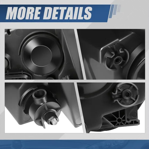 Vista 5 de Auto Dynasty Conjunto de faros delanteros compatible con Ford Focus de 3ª generación, 2015, 2016, 2017, 2018, repuesto de faros halógenos