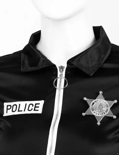 Vista 6 de Disfraz de oficial de policía para mujer, disfraz de policía para cosplay