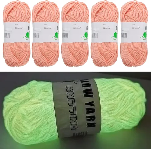 Vista 10 de 4 piezas de hilo que brillan en la oscuridad, suministros de costura, (55yd 164.0 ft) para ganchillo para manualidades, manualidades y costura