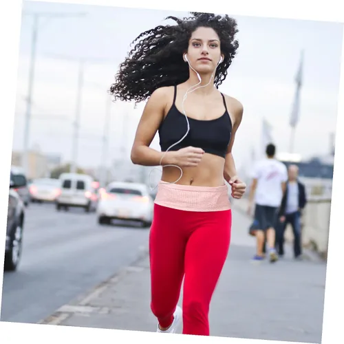 Vista 5 de STOBAZA Riñonera transpirable para correr con correa ajustable para mujeres y hombres, bolsa de cintura de fitness de gran capacidad para ciclismo