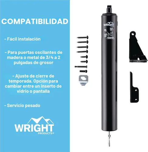 Vista 4 de Wright Products V150BL Cierre neumático muy resistente, negro.