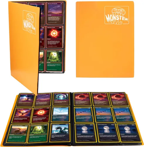 Vista 24 de Monster Binder - Álbum de tarjeta coleccionables, 9 bolsillos para tarjetas, retiene 360 de Yugioh, Magic, y Pokémon, Matte Teal Verde azulado mate