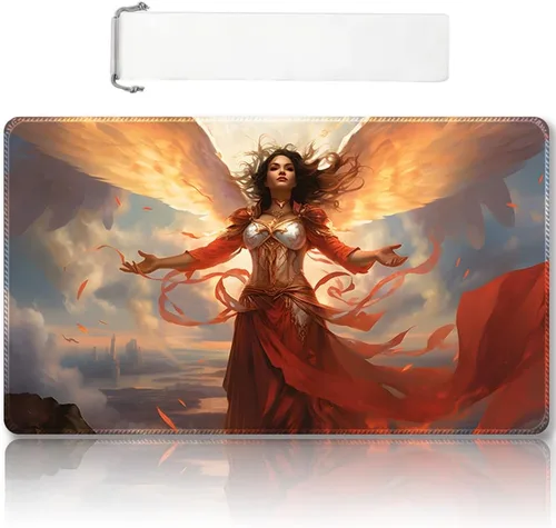 Vista 26 de Tapete de juego MTG cosido de alta calidad con zonas y parte trasera de goma antideslizante, tapete de juego TCG para MTG y otros juegos de cartas