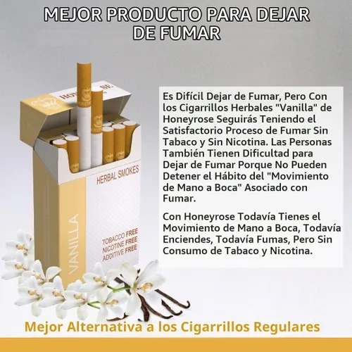 Vista 2 de Honeyrose Cigarrillos de hierbas de vainilla, tabaco y nicotina GRATIS