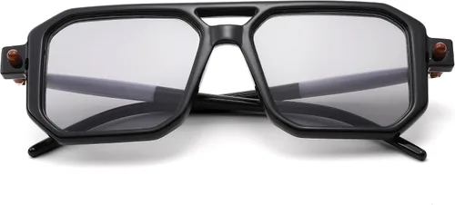 Vista 2 de Pro Acme Lentes de sol estilo aviador para mujeres y hombres, estilo vintage, cuadrados, de los años 70, planos, clásicos, retro, con marco