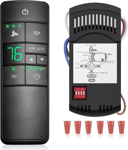 Vista 10 de Kit de control remoto universal para ventilador de techo, repuesto para Hampton Bay Hunter Compatible with Harbor Breeze, UC7078T UC7067RC