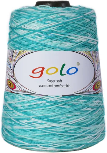 Vista 3 de golo Hilo de Cono de Lana para Tejer 8.8oz 400yd 100% Hilo de Lana para Tejer a Mano 402-Papel Envejecido