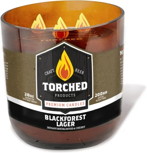 Vista 14 de Torched Velas perfumadas de cerveza, vela de cera de soja natural, aroma Pilsner de madera de pino de 8 onzas, es un gran regalo para hombres