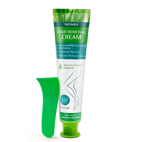 Vista 7 de Crema depilatoria para hombres y mujeres: depiladora sin dolor para pieles sensibles y áreas íntimas, hidratante con aloe vera y vitamina E, segura