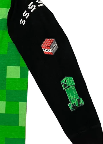 Vista 2 de Minecraft Creeper Boys Camiseta gráfica de manga larga