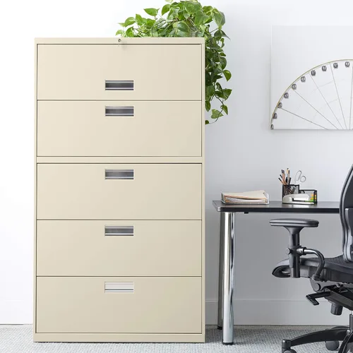 Vista 2 de Archivero lateral con 2 cajones HON Serie 600 de 30 in x 19 1/4 in, Acero, Putty Masilla