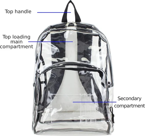Vista 4 de Eastsport - Mochila de cúpula transparente con correas acolchadas ajustables y estampadas