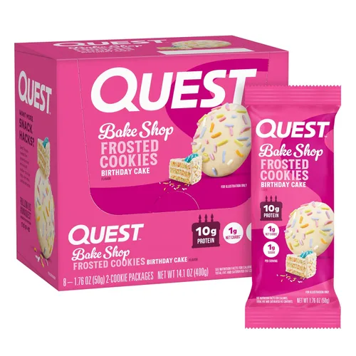 Vista 11 de Quest Nutrition Galletas esmeriladas de pastel de cumpleaños, 8