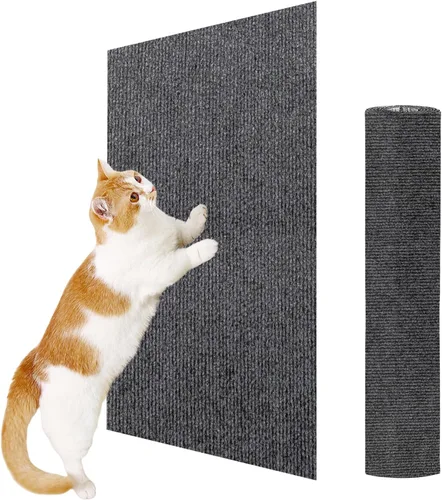 Vista 11 de ENONCI Protector de esquina de pared de sofá de 23.6 x 15.8 pulgadas para gatos de interior, protector de muebles antiarañazos contra arañazos