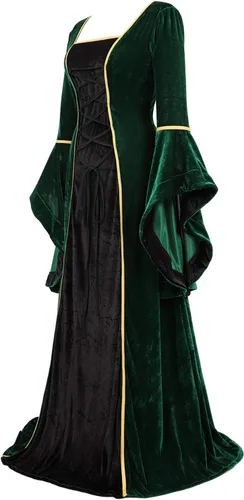 Vista 51 de Kranchungel - Vestidos renacentistas de estilo medieval/irlandés/campesino para mujer; disfraz de hada, para bailes