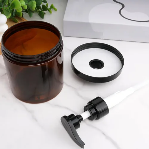 Vista 6 de Dispensador de Bomba de Cosywell 2 Paquetes 16.9oz/500ml Dispensador de Champú y Acondicionador Boca Ancha Dispensador de Jabón de Manos Recargable