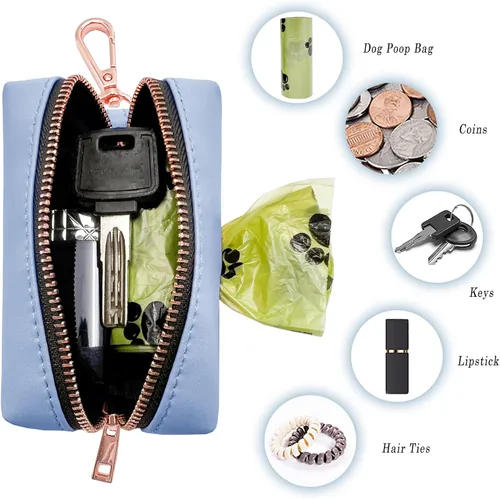 Vista 3 de Juego de collar y correa de cuero suave para perro (6.6 pies), elegante hebilla de metal resistente de oro rosa, correa de 4 longitudes ajustables