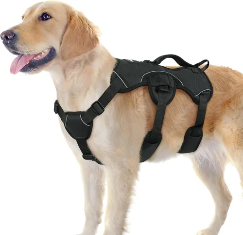 Vista 53 de rabbitgoo - Arnés para perros a prueba de fugas, arnés para mascotas acolchado y suave de cuerpo completo, arnés reflectante ajustable sin tirones