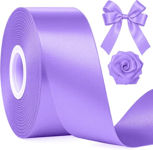 Vista 62 de Fullive Cinta de 1 pulgada para envolver regalos, cinta de Halloween de color morado oscuro de 30 yardas Sleek Glossy, Wear Resistant, Easy Cut