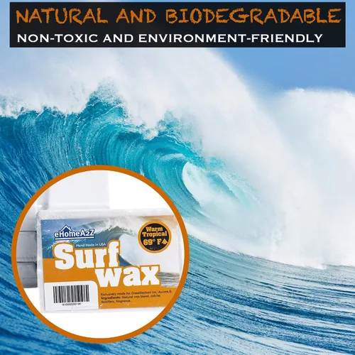 Vista 2 de Cera de surf cálida tropical caliente de alto rendimiento todo natural Bump Mango Aroma Surfwax Surf Tabla de surf Skimboard Agua pegajosa