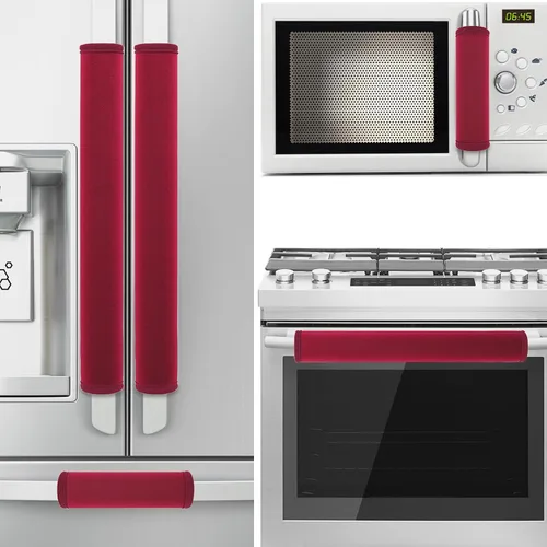 Vista 34 de 5 piezas de cubierta de manija de puerta de refrigerador, lavable para electrodomésticos de cocina, nevera, horno, microondas, lavavajillas