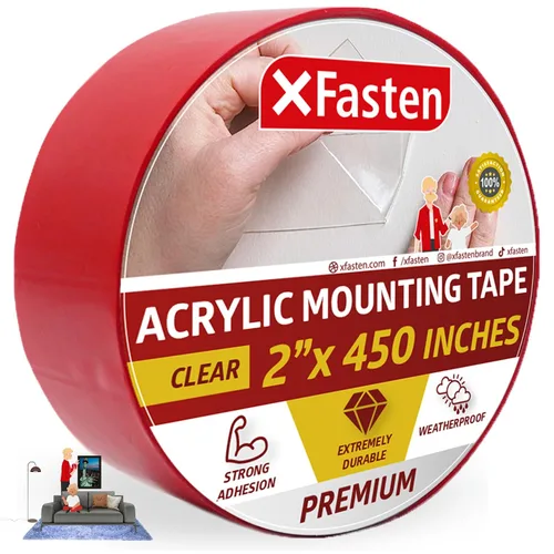 Vista 12 de XFasten cinta doble de acrílico, de fácil extracción, 1 x 450 pulgadas