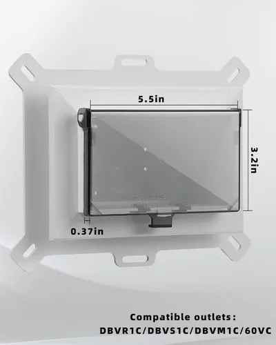 Vista 2 de DBHW-1 - Cubierta de repuesto para caja eléctrica, reemplazo extra resistente para todo tipo de clima, cubierta de carcasa tipo 3r para lugares