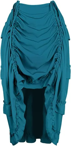 Vista 16 de Zhitunemi Falda de pirata renacentista: falda steampunk vestidos de corsé de talla grande - Ferias renacentistas y festivales medievales Beige
