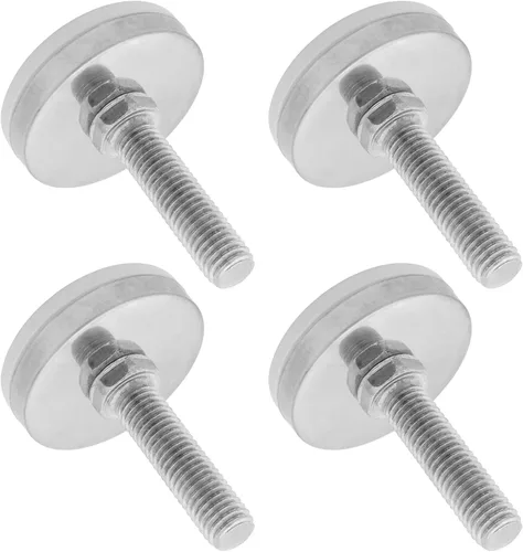 Vista 9 de 20 niveladores de muebles de rosca M6, pies niveladores de mesa M6, patas niveladoras ajustables atornillables para muebles, nivelación deslizante