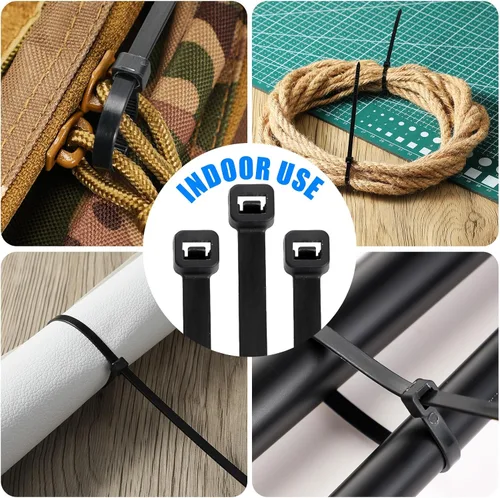 Vista 5 de 3000 bridas para cables resistentes a granel, bridas de nailon autobloqueantes para plantas, jardinería, agricultura, rejilla, valla de pared