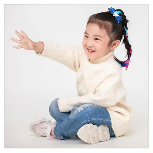 Vista 6 de 5- Pinzas de pelo de colores para niñas extensiones de cabello para niños