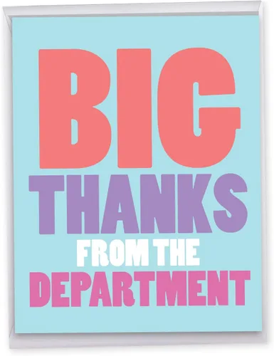 Vista 9 de NobleWorks - Tarjeta de felicitación de agradecimiento divertida jumbo de nosotros de 8.5 x 11 pulgadas con sobre (paquete de 1) gran gran