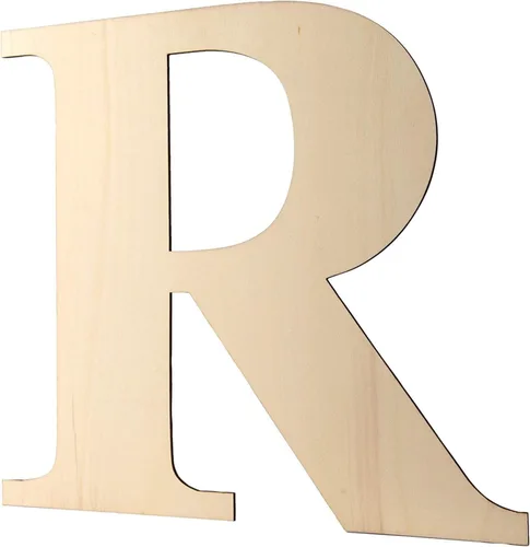 Vista 20 de Letras de madera de 12 pulgadas y letras de madera en blanco de 1/5 pulgadas de grosor sin terminar para pintura, manualidades y decoración de pared